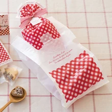 100pcs lot size 18 35cm 7 14 red Burberry Shopping plastic Bag with handle fashion plastic