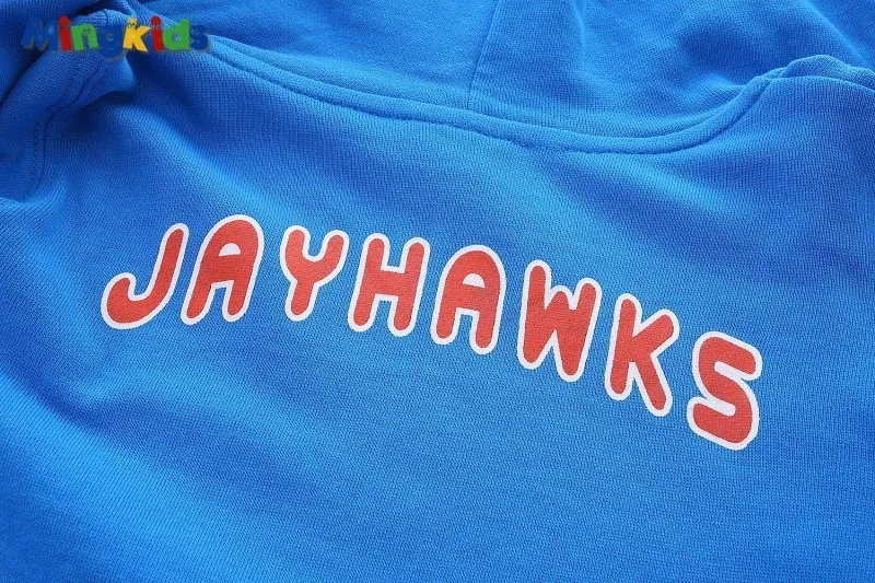 Mingkids Мягкая тонкая толстовка кофта худи мальчик с начесом яркого морского синего