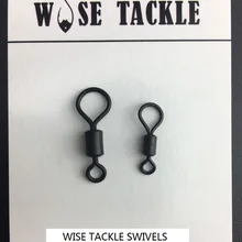 Wise снасти Большой/Большой Глаз Поворотный-матовый черный цвет-Размер 4, 7(UK размер 8,11)-для Heli/Chod Rig-Карповые стержни