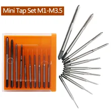 Hand Tap 10pcs/set Thread Wire Tapping/Threading/Taps/Attack M1 M1.2 M1.4 M1.6 M1.7 M1.8 M2 M 2.5 M 3 M3.5 Hand Tools taps banya hardware tools hand tapping wrench banya cutter hand 40pcs