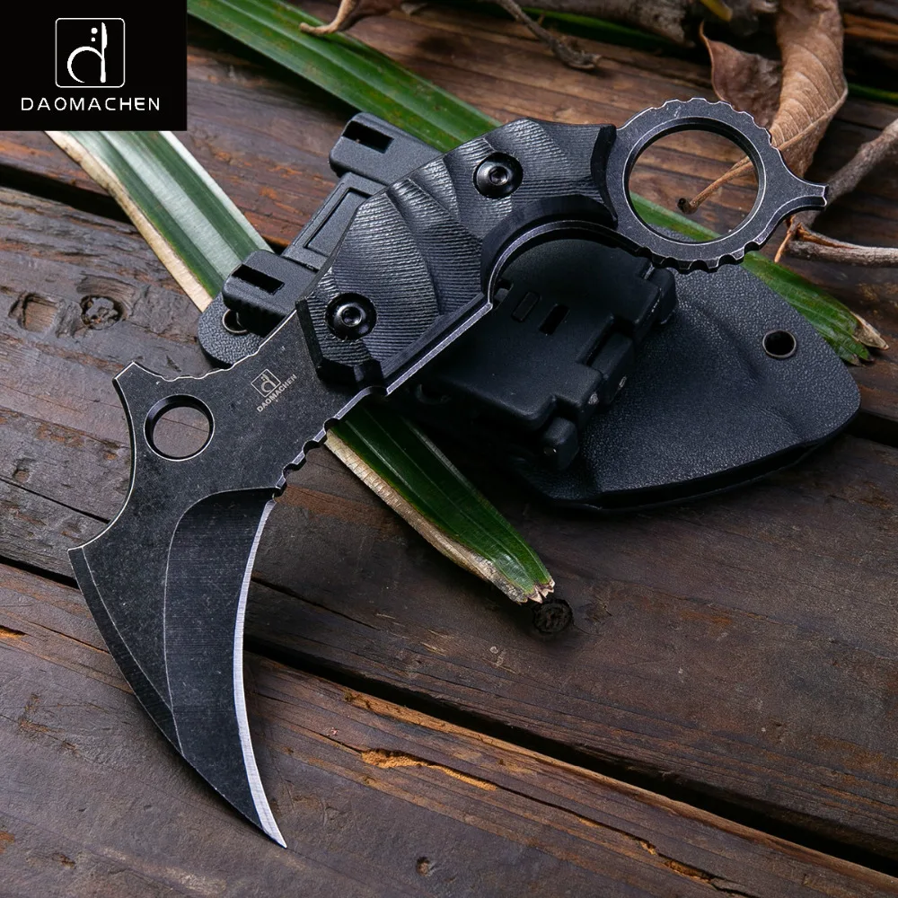 

DAOMACHEN New Outdoors Tactical Karambit Knife Camping Survival Hunting Claw Knives Multi Purpose Tools D2 Blade as a Gife