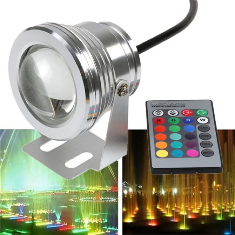 LED Underwater Lights RGB 10W DC12V 1000LM Swimming Pool