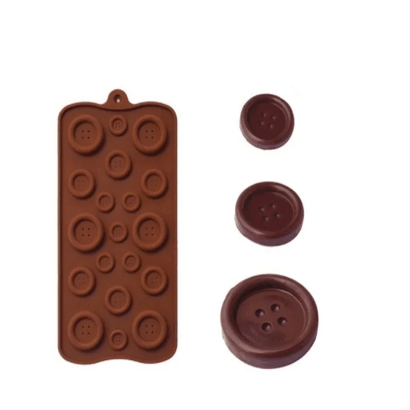 

Button shape chocolate fudge silicone mold DIY cake decoration