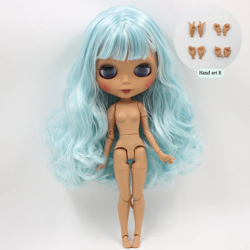 ICY Nude Blyth кукла No. BL950/8800 черный микс серебряные волосы тело черная кожа матовое лицо 1/6 BJD - Цвет: like the picture