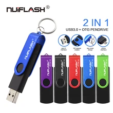 Nuiflash Смартфон USB флеш-накопитель 3,0 флеш-накопитель 64 Гб Флешка 8 Гб OTG внешний накопитель micro usb карта памяти флеш-накопитель