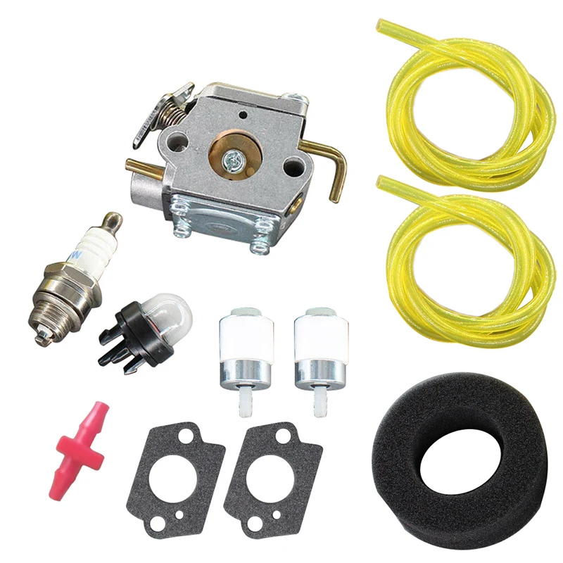 

For Troy Bilt TB310QS TB70SS Carburetor Kit Replacement Spare Tool For Zama 753-04338 7922-10629A Spark plug Primer bulb