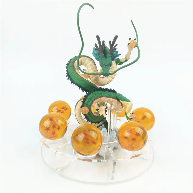 

Dragon ball Z figure Shenron Shenlong Dragon ball action figures dragon shenlong + 7pcs crystal balls 3.5cm + 1 shelf brinquedos