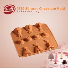 BAKEST Прекрасный 3D платье силиконовый набор для выпечки с шоколадом плесень помадка торт плесень