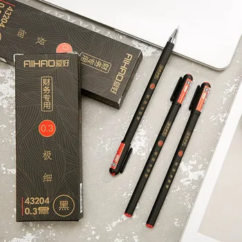 

0.3mm Elegant Cute Black Finance Pens Kawaii Creative Gel Pen Neutral Pens For Writing Office School Supplies Stationery