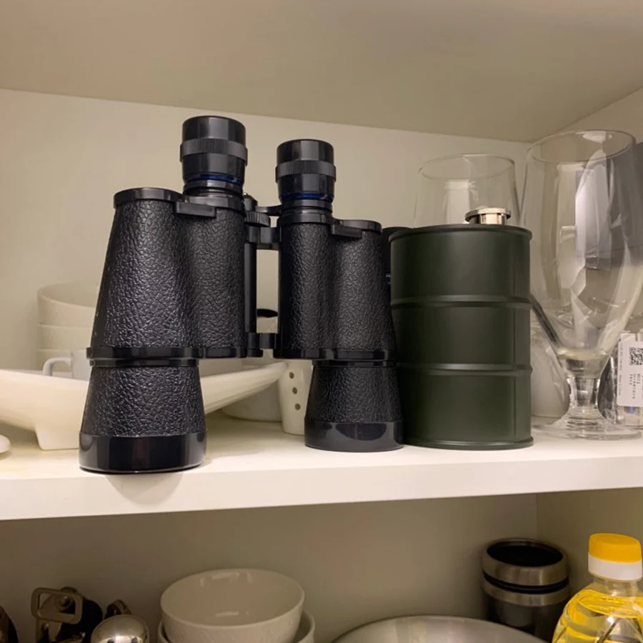 BIUBIUTUA Binoculars Flask 16 oz Travel Hip Flask Portable Outdoor