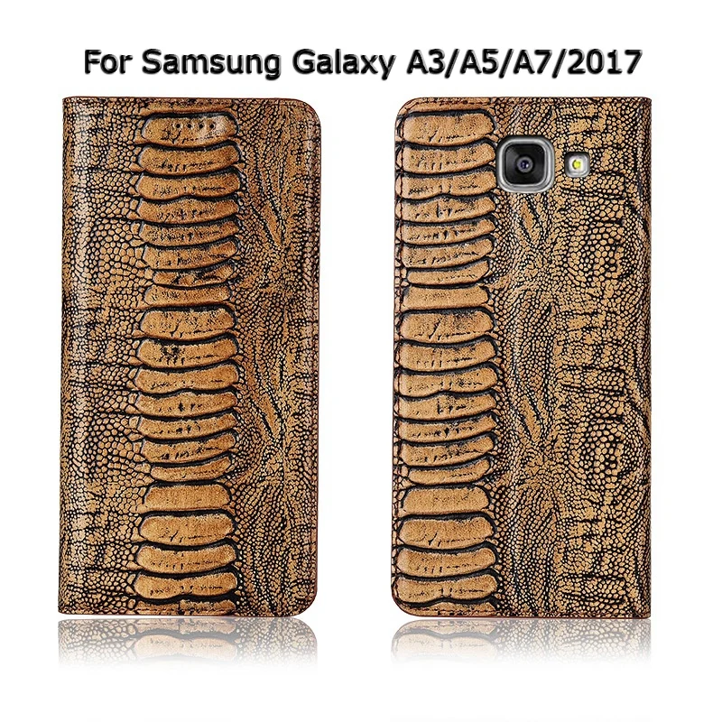 Pаспродажа Топ из натуральной коровьей кожи Магнитный чехол для samsung Galaxy A3 A5 A7 2016 2017 2018 подставка Флип Ретро чехол для телефона чехол