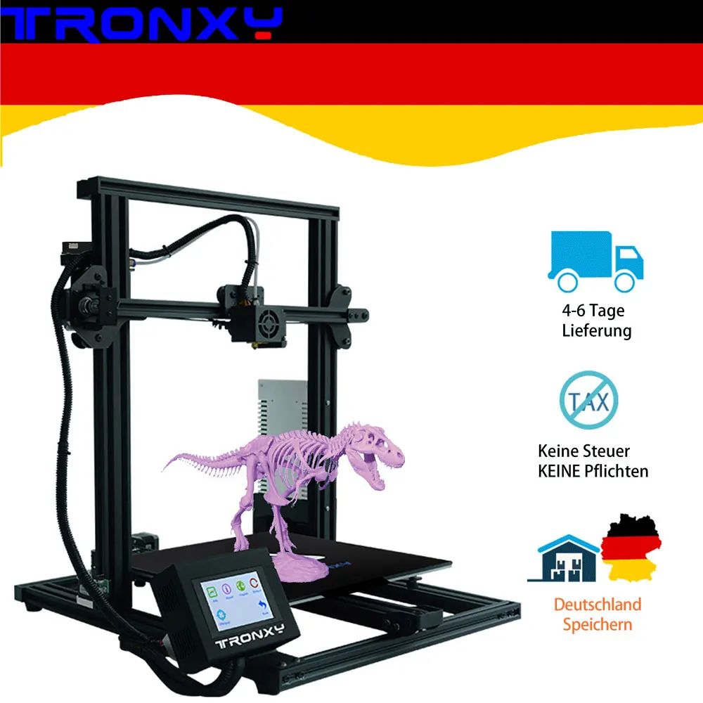 

2019 Newest Full metal 3D Printer Tronxy XY-3 Fast Assembly Magnetic Heat Paper 310*310mm hotbed 0.25KG PLA Filament as gift