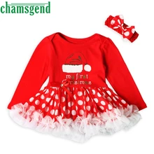 Комплект для детей одежда Детский комплект принцессы для маленьких девочек Письмо Платье-пачка в горошек мое первое Рождество для девочек комплекты одежды для новорожденных P30 db26