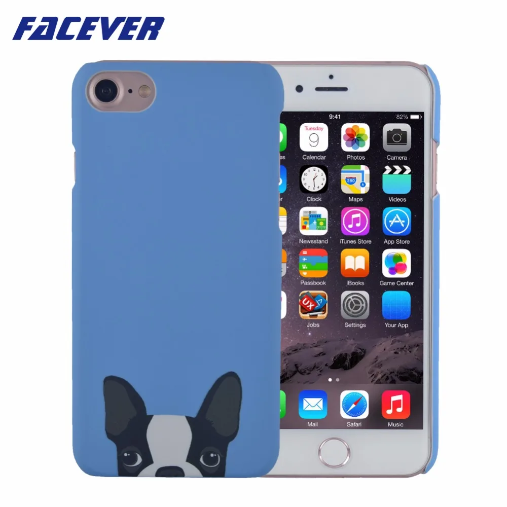 

Facever Kawaii French Bulldog Case For iPhone 6 Plus 6S Plus Ultra Thin Cute Dog Matte Printed Hard Plastic Phone Case Cover