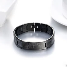 Mling pulsera hombre Мода Библия Крест Браслеты Для мужчин Нержавеющая сталь браслет для Для женщин Для мужчин Jewelry bileklik erkek