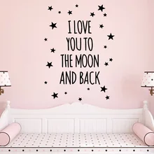 

Custom I love you star Vinyl Self Adhesive Wallpaper Decor Living Room Bedroom Removable Home Party Decor Wallpaper