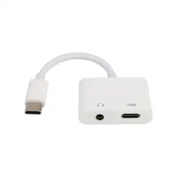 2 в 1 Тип C к usb-c Переходник 3,5 мм аудио ухо стерео Conventer для iPad Pro/huawei P20 Google Pixel 2XL