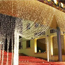 Лед 96 светодиоды гирлянда Рождество Свадьба домашний светодиодный светильник для праздника водонепроницаемый наружный Декор свет