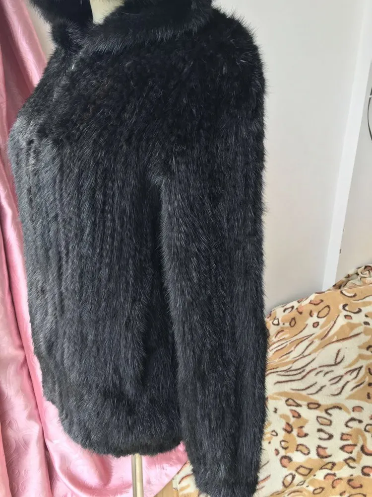 natural knitted mink fur coat with hoody (4)