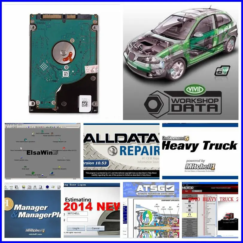 2019 Alldata V10.53 1TB HDD mitchell ondemand Vivid