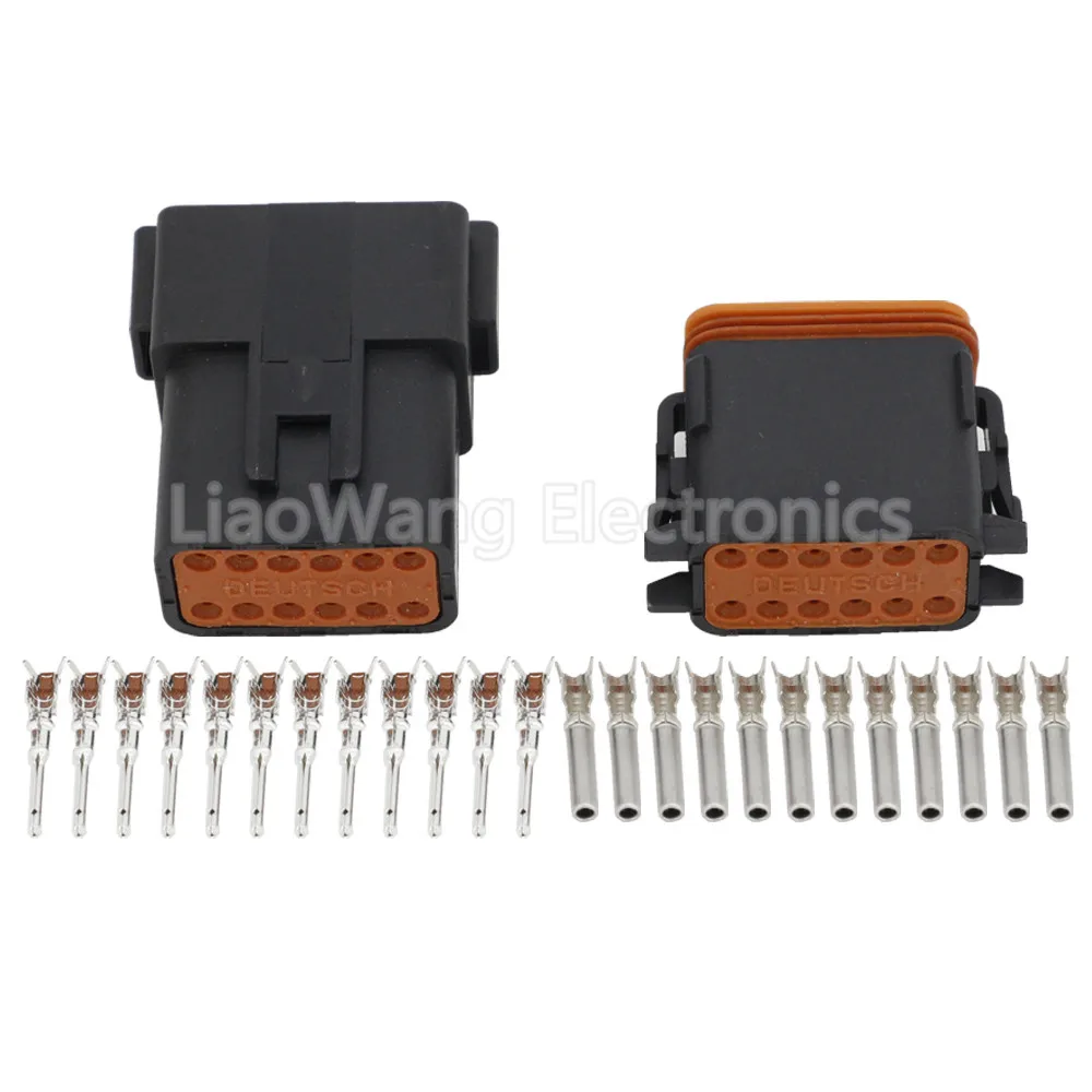Черный 12 Pin DT04 12P/DT06 12S разъемы мужской женский автомобильный водонепроницаемый