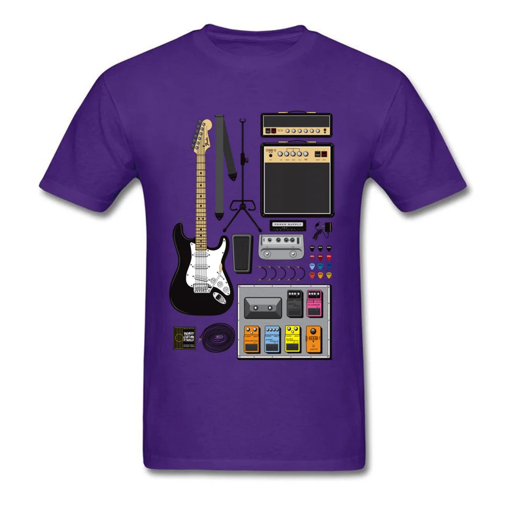 The Guitarist Pure Cotton Men's Short Sleeve Tops & Tees Custom Summer T-shirts Casual Clothing Shirt Latest O-Neck The Guitarist purple