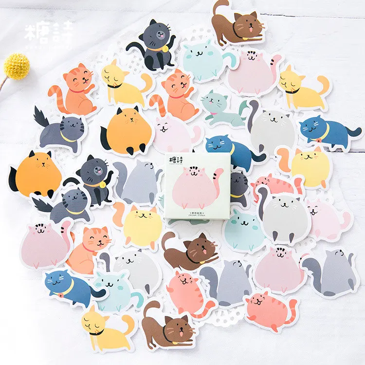 Details about   45Pcs/set cute Stationery sticker label gift stickers christmas supplies school 