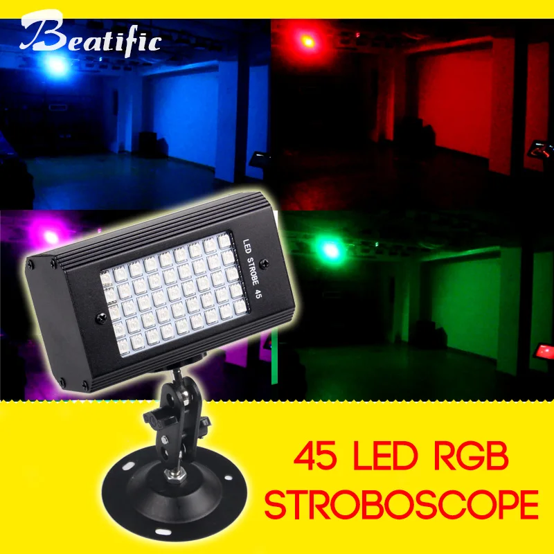 RGB LED Стробоскоп дискотека свет партии лампы для стробоскопа Звук Активированный