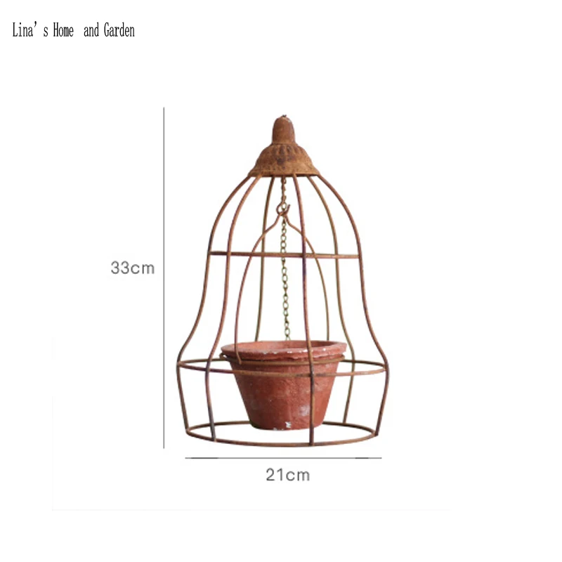 ceiling hanging vintage rustic chic garden pot (6)