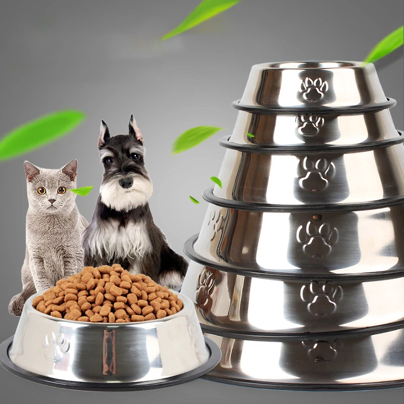 

Pet Dog Bowls Stainless Steel Double Pet Bowl for Dog Cats Food Water Feeder Drinking Pets Supplies Feeding Dishes Dogs Bowl