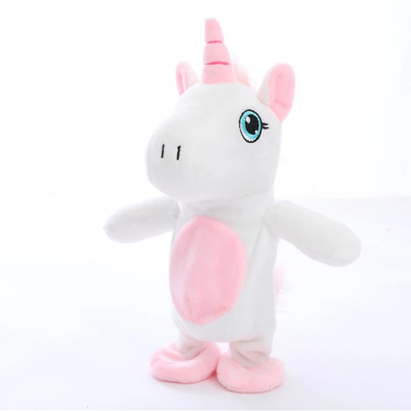 Повторите слова Kawaii Unicorn 20 см обучающие говорящие мягкие животные Лошадь