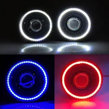 

Free shipping for Jeep Wrangler Head Light LED Angel Eyes 2007-2015 Black Color Housing