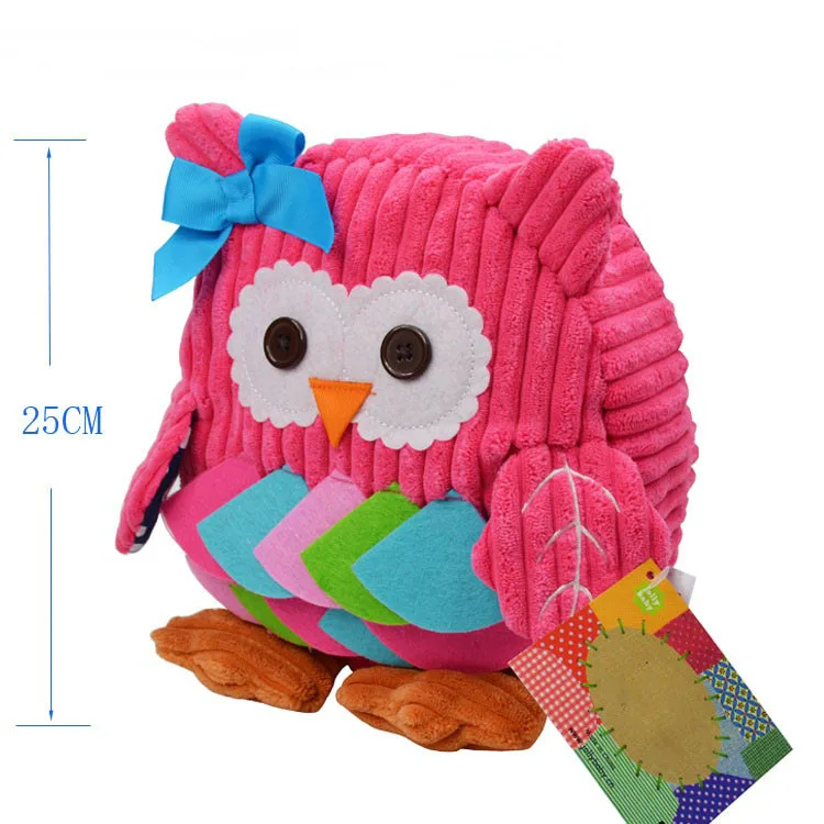 Новое поступление детские игрушки сова детский мультяшный плюшевый рюкзак стерео милый младенческий животное пакет для конфет Дети школьный