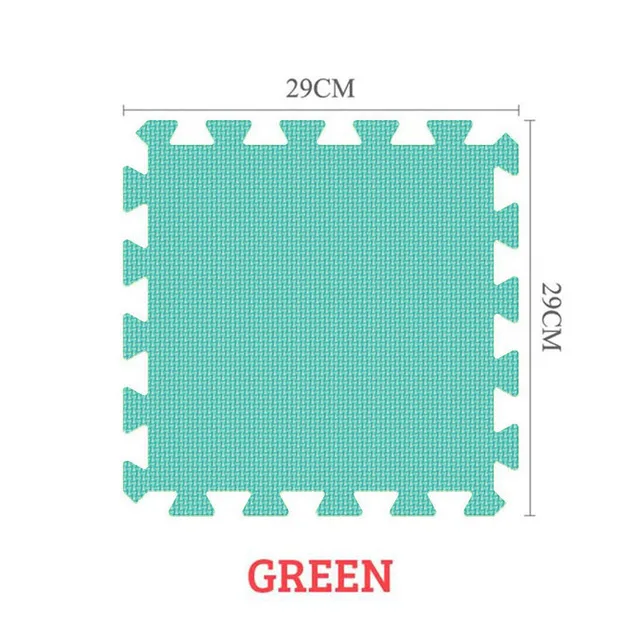 Meiqicool/детский коврик-пазл из пены EVA/18 или 24 шт./партия, блокирующая плитка для упражнений, напольный ковер для детей, каждый 29 см X 29 см - Цвет: GREEN