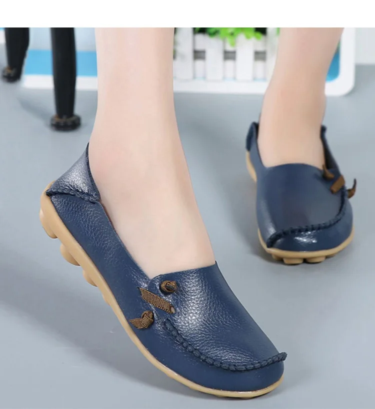 Fashion Summer Casual Genuine Leather Women’s Loafer Shoes