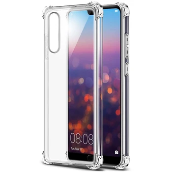 

100pcs Air Cushion TPU Case For Huawei P40 Pro P30 Lite Mate 30 20 X Nova 7 SE Y7P Y8P Silicone Clear Corner Shockproof Cover