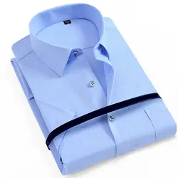 VISADA JAUNA 2019 Новое поступление мужская повседневная рубашка однотонный деловой мужской костюм формальный дизайн Большие размеры 4XL N5068
