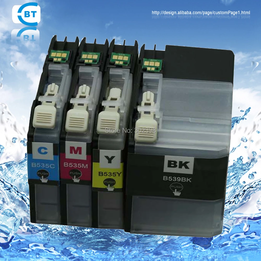 4pcs Compatible brother LC539BK LC535 ink cartridge for ...