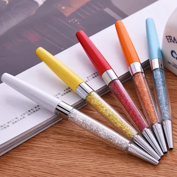 

2017 new crystal pen, metal ball point pen, advertising gift brush screen pen