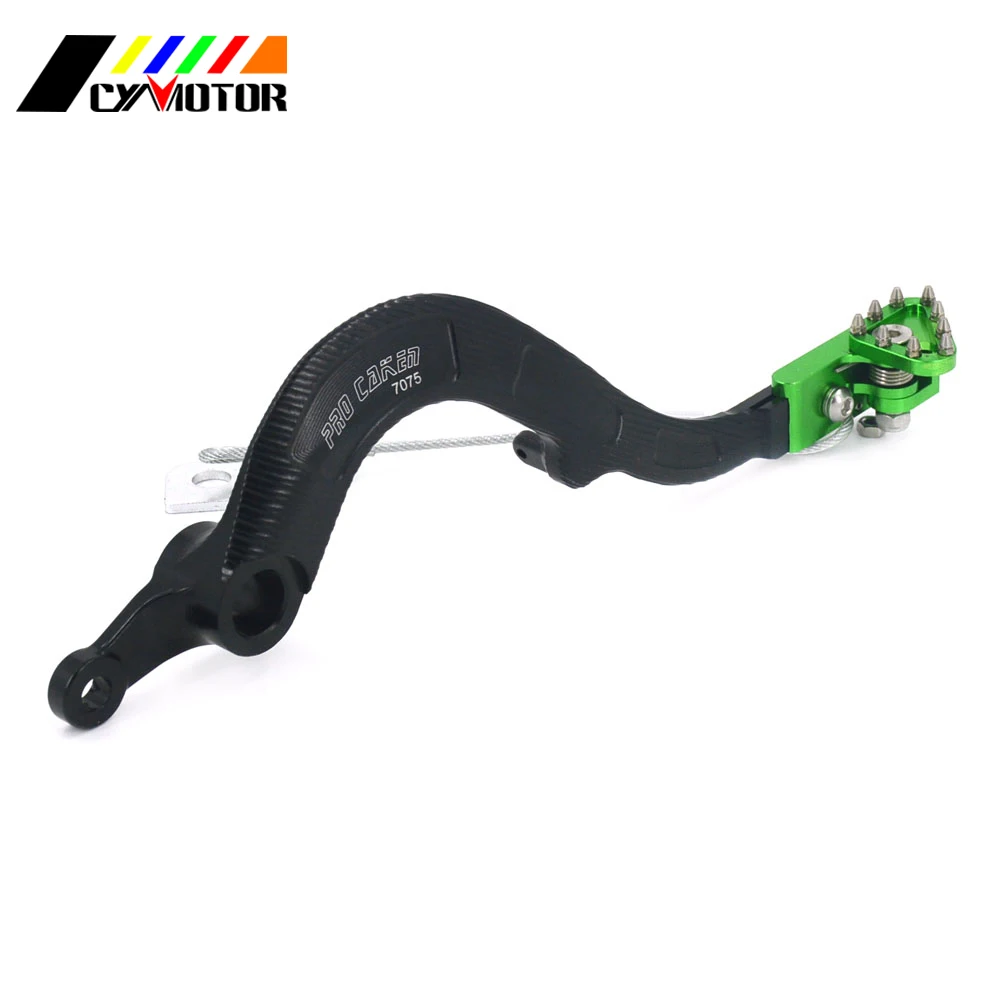 Мотоцикл CNC Заготовка Flexable задний ножной тормозной рычаг педаль для KAWASAKI KX450F 06 16