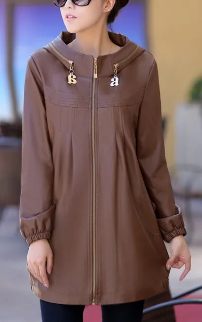 

Hot-selling womens leather jacket 2019 ladies plus size XL-XXXXL-5XL leather clothes woman autumn and wither female jacket coat