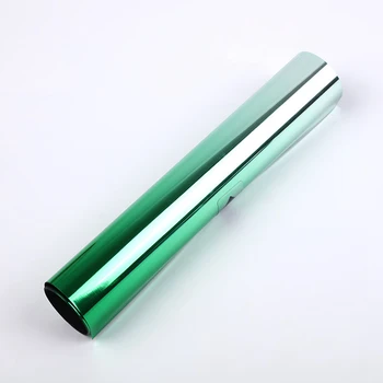 

20x150cm Top Front Windshield Foil Solar Protection Gradient Green silver gradient Car Tinting Film Sun heat insulation sunshade