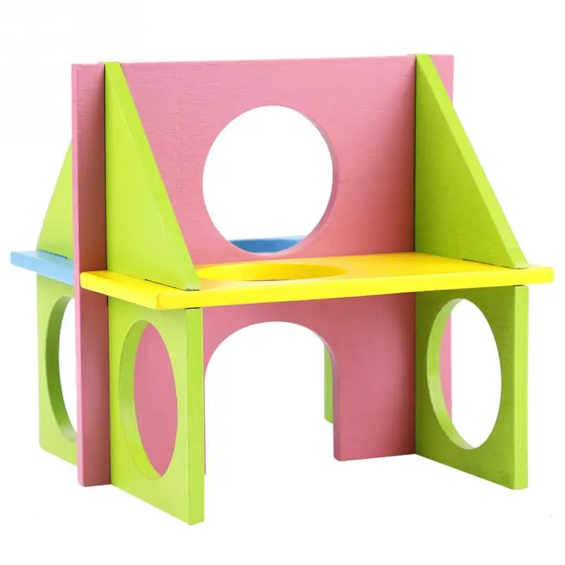 Wooden Luxury Foldable Hamster House Hamster Cage Playing Toy Diy
