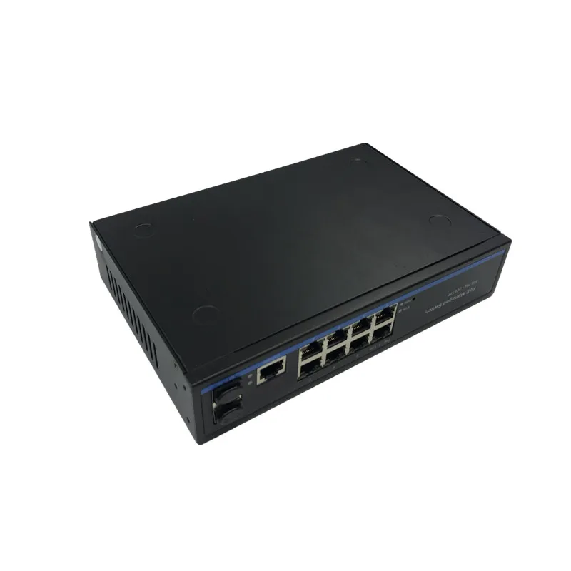 Управление 8 портов 10/100/1000 Мбит/с переключатель Ethernet управляемый коммутатор с 2 гигабитный SFP слотами IGMP VLAN управление PoE коммутатор