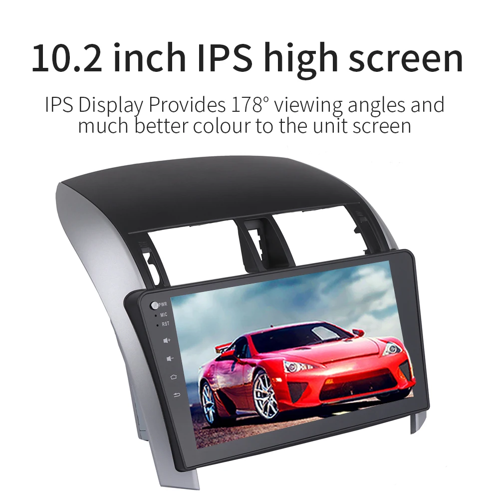 Clearance Dasaita 10.2" IPS Android 9.0 Car GPS for Toyota Corolla Radio 2007 2008 2009 2010 2011 Octa Core 4GB RAM Autoradio Navigation 3