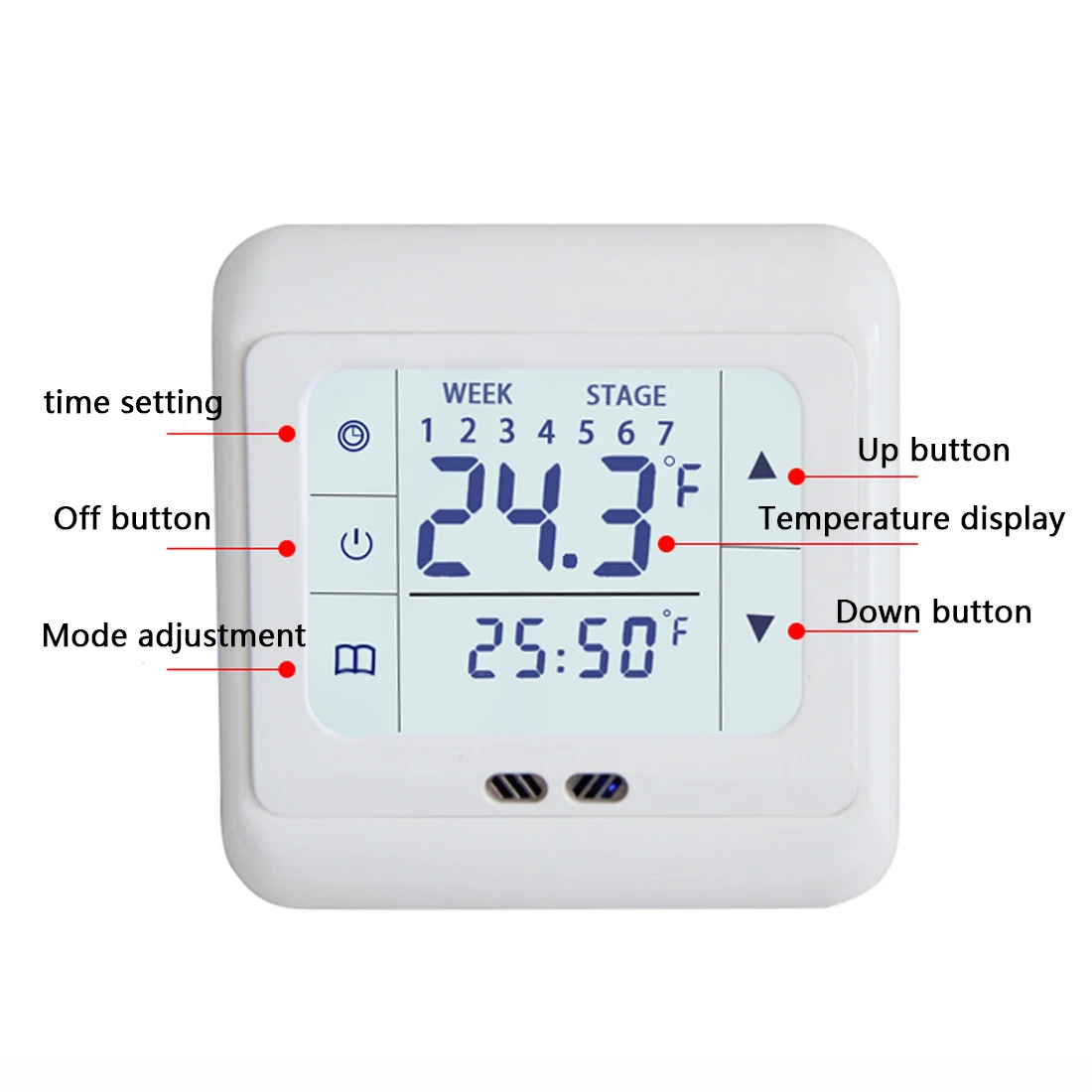 

Household LCD Display Touch Screen Room Thermostat Thermoregulator 220V Floor Heating System Temperature Controller
