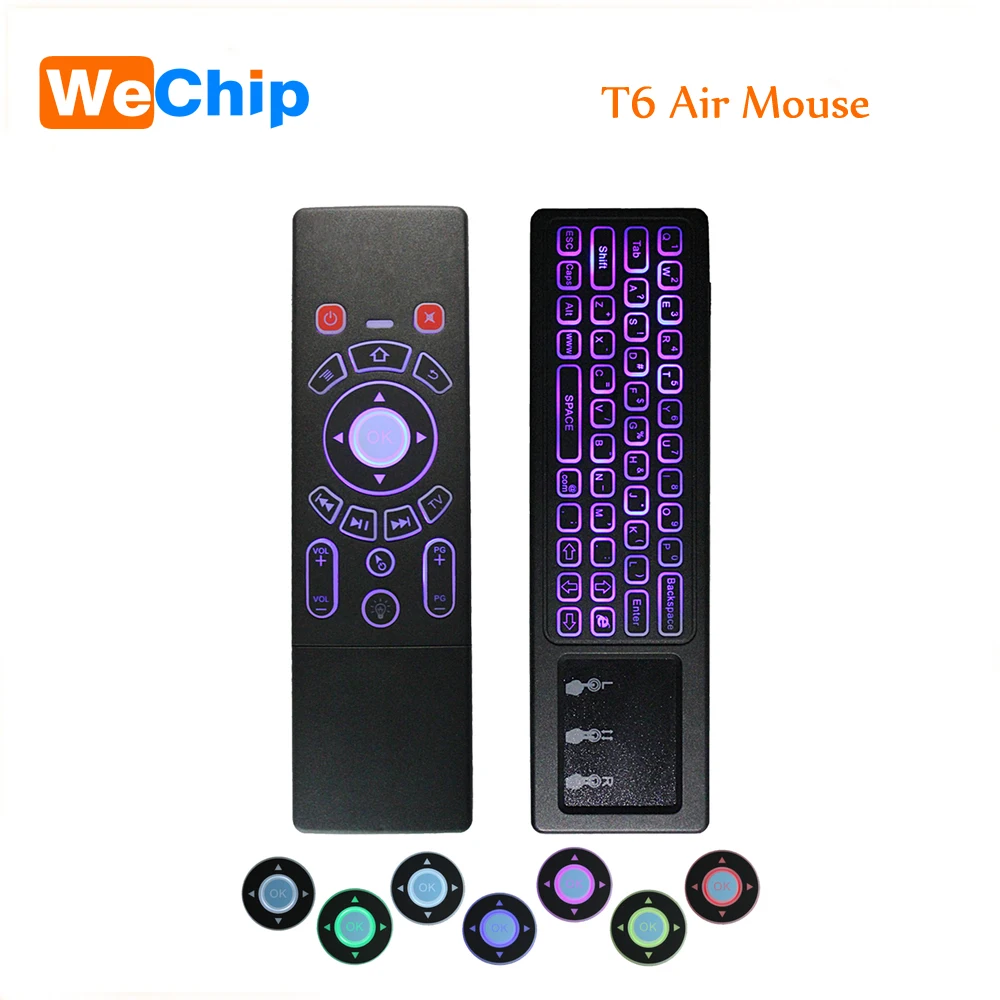 T6 Air mouse, английская версия, 2,4G, Fly Air mouse, клавиатура, беспроводной тачпад, пульт дистанционного управления для ТВ-бокса, смарт-ТВ, компьютерный проектор