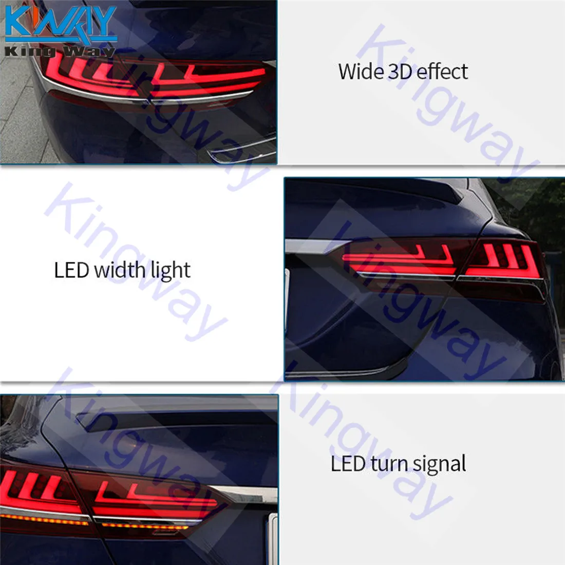 King Way-Pair светодиодный задний фонарь для Toyota Camry светодиодный Прозрачный задний фонарь в сборе