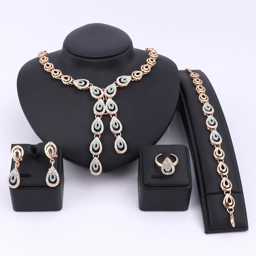 Женский комплект из колье серёг браслета и кольца|designer jewelry set|jewelry setsnecklace earrings