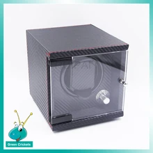 1+ 0 коробка для часов Автоматическая намотка часов, углеродное волокно кожа акриловая крышка 5 режимов деревянная автоматическая намотка часов